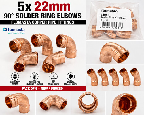 Flomasta 22mm solder - 5x,