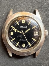 Vintage Majex Edox Hydromatic Diver Watch Missing Caseback