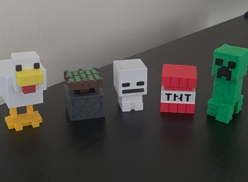 Printed minecraft style - 3d,