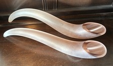 Pair of Pipe/ Horn Shaped Murano Vases. Vivarini. Signed to base. 