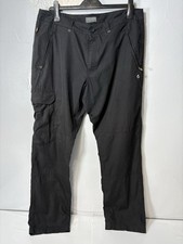 Craghoppers Mens Combat Cargo Trousers Pants. Black. W36 L30. Zip Pockets. 