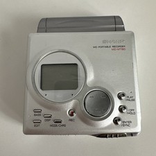 Sharp MD-MT80H portable minidisc player/recorder and 3 discs