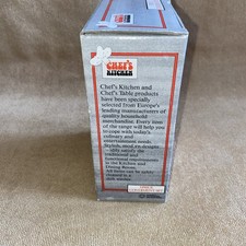 Chef’s Kitchen 3 Piece Condiment Set Salt Pepper Vinegar Black Pattern