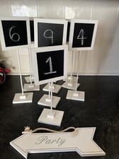 10 Pcs Bamboo Wedding Chalkboard Signs Mini Table Blackboard 14in X 5 In