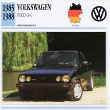 1985-1988 VOLKSWAGEN VW POLO G40 Classic Car Photo/Info Maxi Card