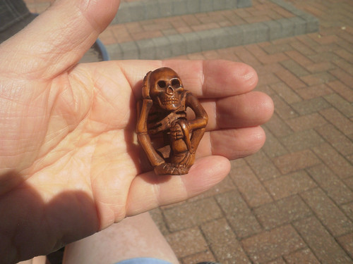 Hand carved boxwood - carved, netsuke