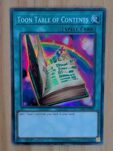 Toon table contents - of,