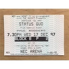 STATUS QUO BIRMINGHAM NEC