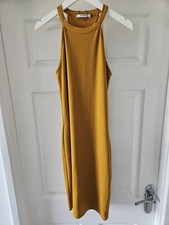 Zara Trafaluc Women's Long Mustard Dress Size 8