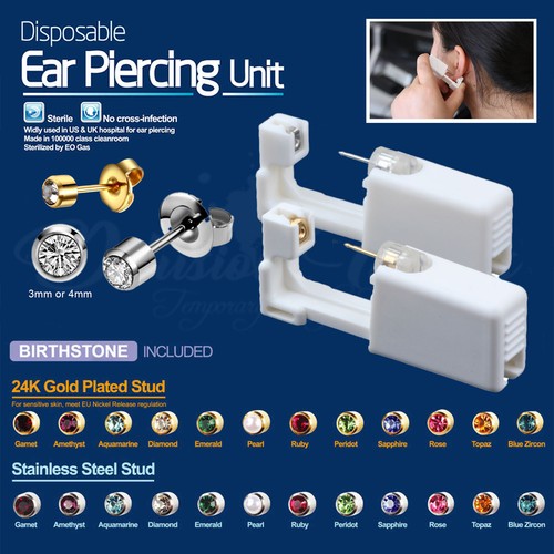 Disposable ear piercing unit - ear,