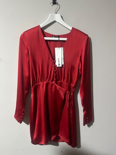 Zara dress mid length satin - mid,