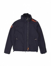 SUPERDRY Mens Windcheater Graphic Bomber Jacket UK 40 Large Navy Blue DY43