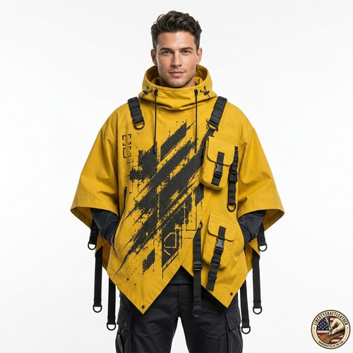 Cyberpunk techwear poncho - techwear,