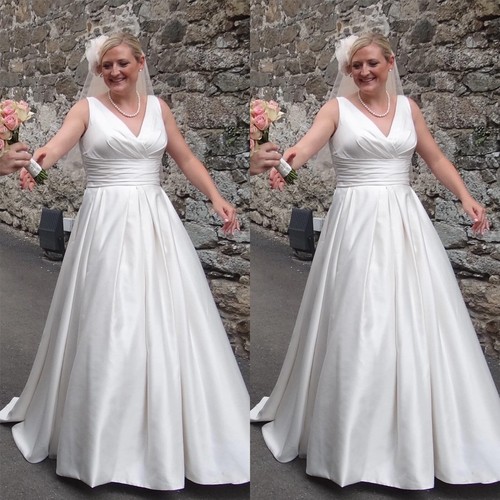 Satin plue size wedding - satin,