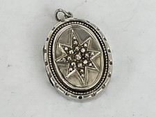 Antique Victorian Solid Silver Double Sided Picture Locket, 33mm