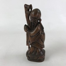 Chinese wood statue confucius - chinese,