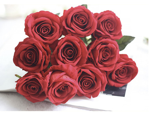 Individual heads silk rose - silk,