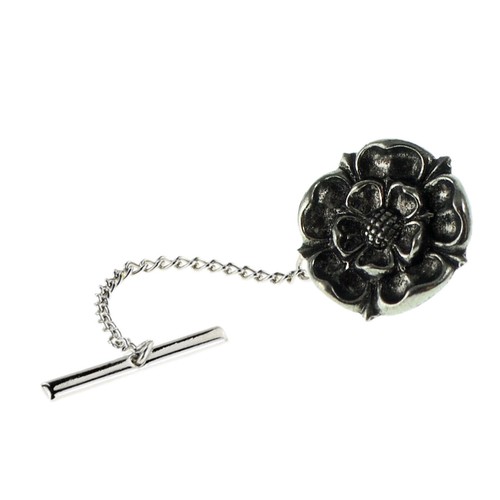 Tudor rose pewter lapel tie - lapel,