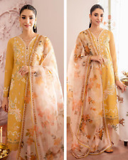 Pakistani Designer Embroidered Cotton Suit Unstitched 3 PC Women Shalwar Kameez