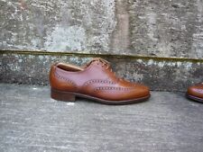 CROCKETT & JONES BROGUES SHOES BROWN TAN LEATHER UK8.5 MENS REGENT EXCELLENT CND