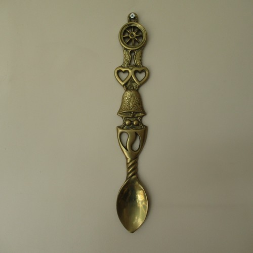Vintage brass welsh - vintage, spoon