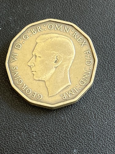 1937 three pence brass - three,
