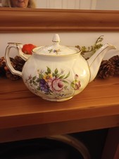 AYNSLEY TEAPOT HOWARDS SPRAY BONE CHINA