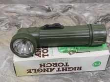 CA53: TML British Army MOD Right Angled Olive Drab Torch - Unused / Working