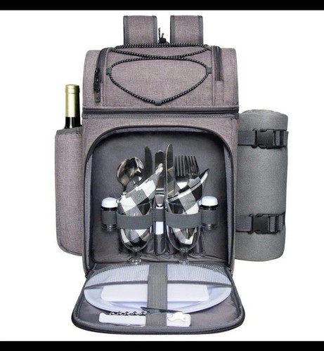 Person picnic backpack with - picnic,