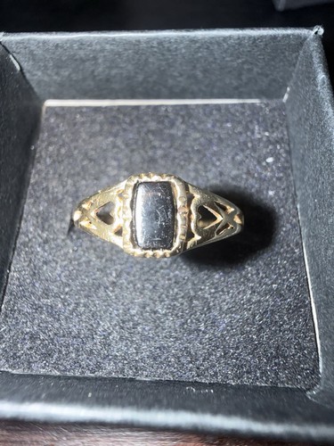 Vintage 9ct gold black - vintage,