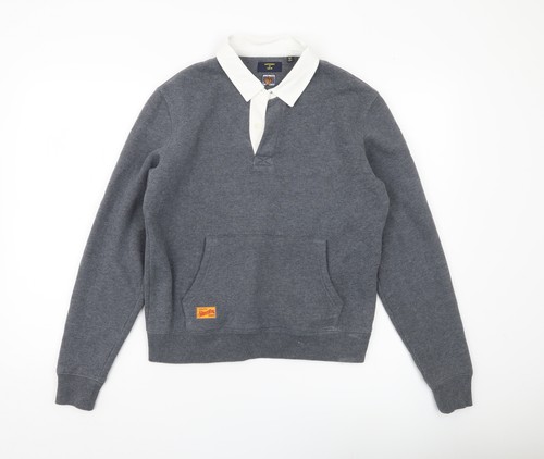 Superdry womens grey henley - grey,