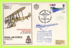 G.B. 1970 RAF Upavon, Farnborough Air Show Concorde Flown Cover
