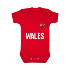 Wales Baby Grow Football Shirt