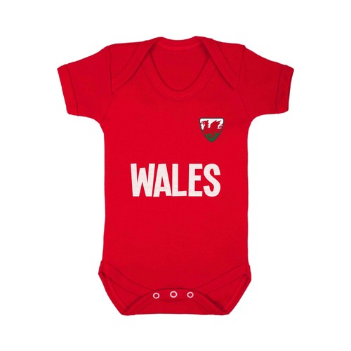 Wales baby grow - football, shirt