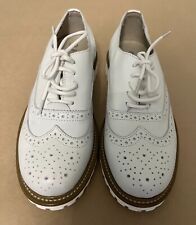 Office London  White Leather Brogues size 39