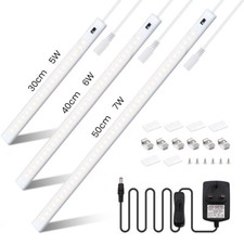LED Hand Motion Sensor Under Cabinet Light Cupboard Strip Bar Kitchen UK Plug