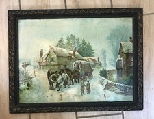Unusual Gypsy Caravan & Horses Art Print - See Description