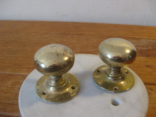 Pair retro used door knobs - retro,