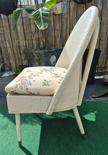 Vintage wicker chair with - vintage,