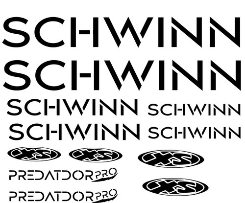 Bmx schwinn pro decal set - bmx,