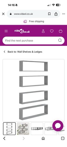 Wall cube shelves grey sonoma - wall,