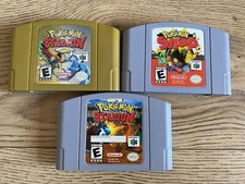 Pokemon Snap, Pokemon Stadium, Pokemon Stadium 2 Bundle NTSC USA Cartridges