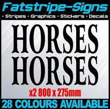 HORSE BOX HORSES TEXT VAN