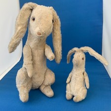 Antique straw filled rabbits - filled,