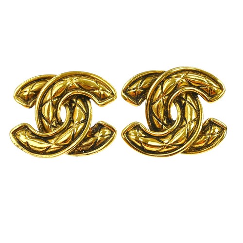 Chanel gold earrings - chanel,