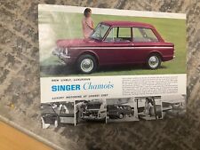 SINGER CHAMOIS. SALES SHEET.  .