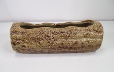 Vintage Hillstonia Pottery Stoneware 8"/20.5cm Log Shaped Vase Planter