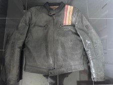 Belstaff Leather Biker Jacket Black Prince 3 Band Vintage RARE original