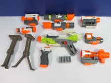 NERF BLASTER GUN ATTACHMENT BUNDLE N STRIKE ELITE lot SCOPE STOCK GRIP BARREL