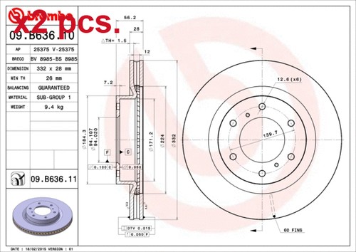 Pcs front brake disc - pcs,